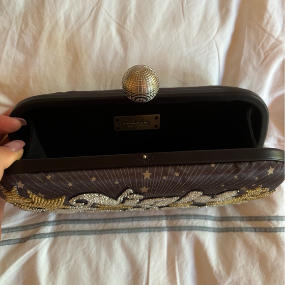 Embroidered NIGHT FEVER clutch - Picture 2 of 5